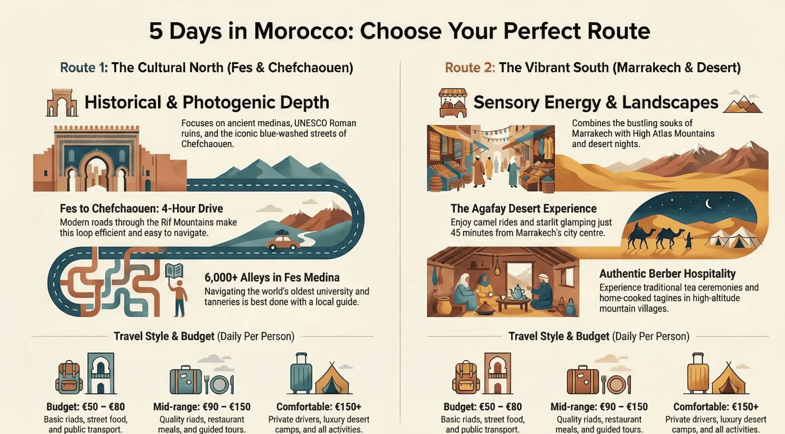 5 Days in Morocco: Private Itinerary & Route Tips | Morocco Classic Tours