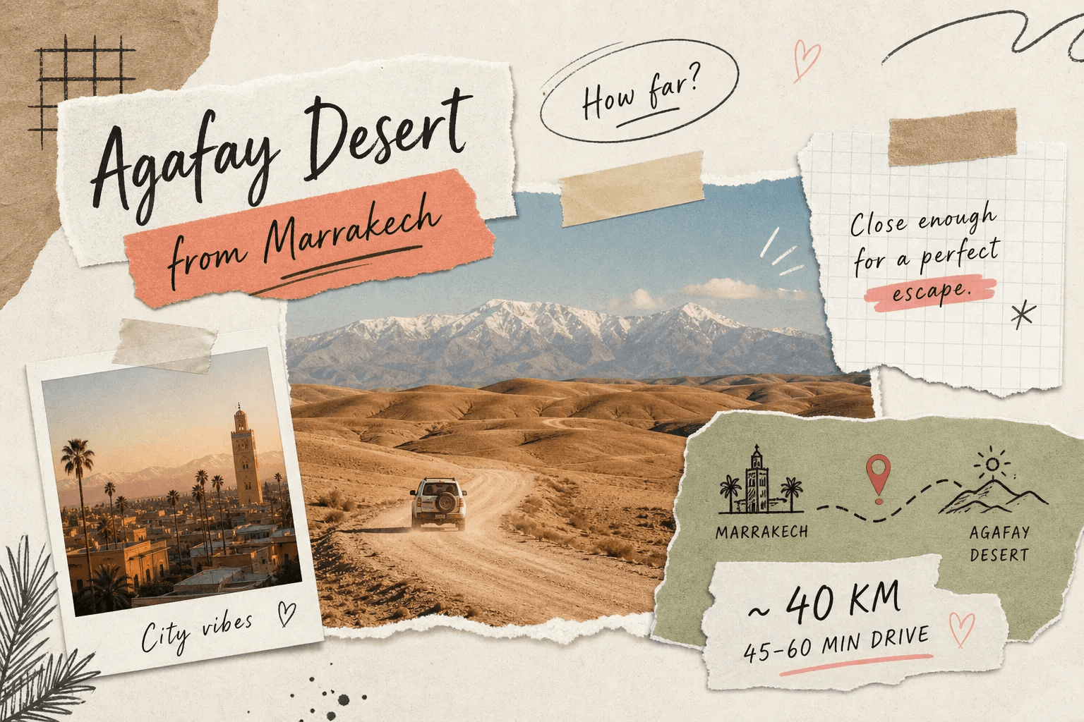 How Far Is the Agafay Desert from Marrakech?