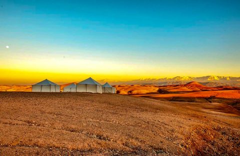 Tent in the morocco desert