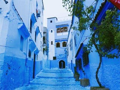 Chefchaouen blue stair
